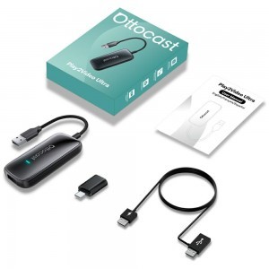 Ottocast Play2Video CA515-T vezeték nélküli CarPlay és Android Auto adapter streaming támogatással-6