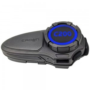 Crown C200 Mesh Bluetooth motoros intercom fekete