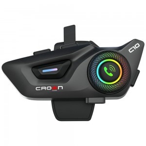 Crown C10 Motorkerékpár Intercom Bluetooth 5.3 fekete