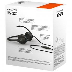 Creative HS-230 Vezetékes Fejhallgató USB Mikrofonnal Fekete-7