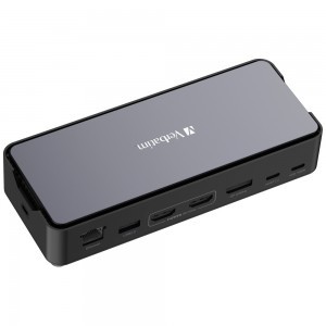 Adapter Verbatim 15 az 1-ben USB-C Pro dokkolóállomás 2xHDMI/1xRJ45/4xUSB-A/3xUSB-C/1xSD/1xmicroSD/1xAudio-8