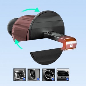 Dudao F2+ telefontartó szellőzőre erősíthető csipesszel - fekete-6