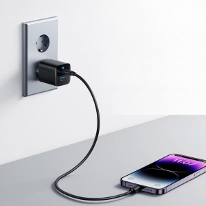 Fali Töltő Anker 323, 33W, 3A, 1 x USB-A - 1 x USB-C, Fekete A2331G11-1