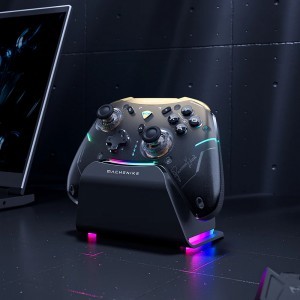 Machenike G5Pro Premium Edition Vezeték nélküli Játékvezérlő Töltőállomással - Fekete és Arany-5