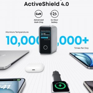 Fali töltő Anker Zolo, 140W, 5A, 1 x USB-A - 3 x USB-C, USB-C kábellel, Ezüst B2697G41-3