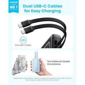 Powerbank Anker Zolo, 20000mAh, 45W, QC + PD, Fekete A1681H12-2