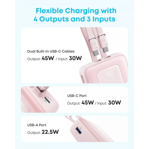 Powerbank Anker Zolo, 20000mAh, 45W, QC + PD, Fekete A1681H12-5