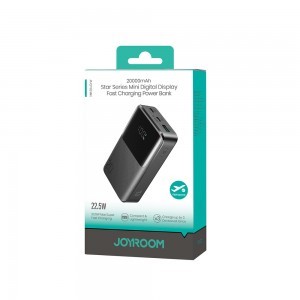 Joyroom JR-QP192 Star Series Mini 20000mAh 22.5W Powerbank digitális kijelzővel - Fekete-9