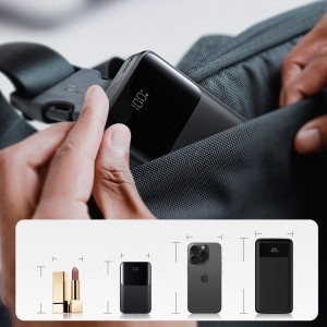 Joyroom JR-QP192 Star Series Mini 20000mAh 22.5W Powerbank digitális kijelzővel - Fekete-2