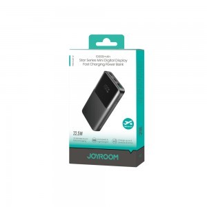 Joyroom JR-QP191 Star Series Mini 10000mAh 22.5W Powerbank digitális kijelzővel - Fekete-8