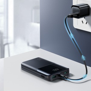 Joyroom JR-QP191 Star Series Mini 10000mAh 22.5W Powerbank digitális kijelzővel - Fekete-13