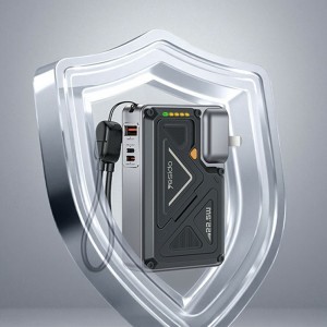 Yesido - Powerbank (YP89) - Mágneses, Gyors töltés, USB, Lightning, Type-C, Beépített állvány, LED fények, 10000mAh, 22.5W- Szürke-5