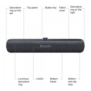 Yesido - Vezeték nélküli hangszóró (YSW42) - Bluetooth 5.3, Type-C, TF, 2000mAh, 20W - Fekete-1