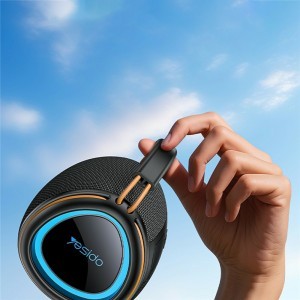Yesido - Vezeték nélküli Hangszóró (YSW40) - Bluetooth 5.3, Világítás, Type-C, TF Kártya, USB, 1200mAh, 8W - Fekete-2