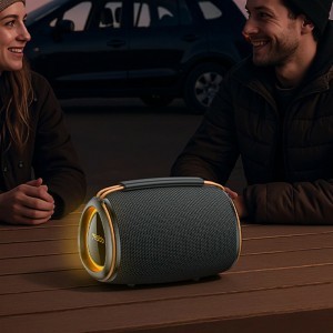 Yesido - Vezeték nélküli hangszóró (YSW39) - Bluetooth 5.3, RGB világítás, TWS, TF Kártya, USB, AUX, 1200mAh, 20W - Fekete-3