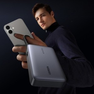 Ugreen PB550 Powerbank 20000mAh USB + USB-C, 67W, beépített kábel (szürke)-1