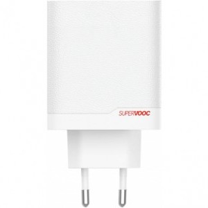 OnePlus SUPERVOOC 120W Dual USB-A + USB-C Utazótöltő + USB-C/USB-C Kábel Fehér-2