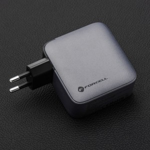 FORCELL F-ENERGY GaN VT-46 utazó töltő 3 x USB-C + USB A PD QC4.0 5A 100W szürke-6