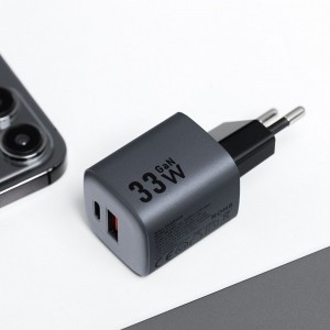 FORCELL F-ENERGY GaN VT-31 hálózati töltő Type C + USB A PD QC4.0 3A 33W szürke-6