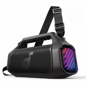 Anker - Vezeték nélküli hangszóró SoundCore Boom 2 Plus (A3134011) - Bluetooth 5.3, 140W, BassUp 2.0, Power Bank, IPX7, RGB - Fekete