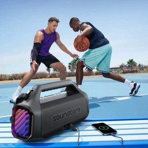 Anker - Vezeték nélküli hangszóró SoundCore Boom 2 Plus (A3134011) - Bluetooth 5.3, 140W, BassUp 2.0, Power Bank, IPX7, RGB - Fekete-3