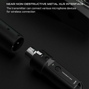 K1 Kézi mikrofon vezeték nélküli átalakító, 2 Adó XLR + 1 Vevő 6.35 JACK-4
