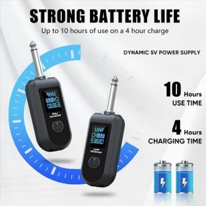 K1 Kézi mikrofon vezeték nélküli átalakító, 2 Adó XLR + 1 Vevő 6.35 JACK-5