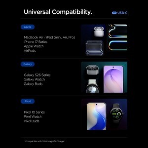 Spigen EE451EU Essential 1-portos hálózati töltő 45W + Type-C kábel Fehér-6