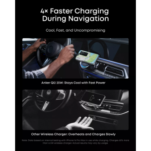 Anker Prime MagGo AirCool vezeték nélküli autós töltő, 25W, fekete (B2933H11)-2