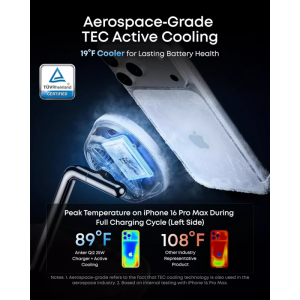 Anker Prime MagGo AirCool 3in1 vezeték nélküli töltő, 25W, fekete B25X7G11-2