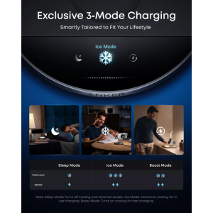 Anker Prime MagGo AirCool 3in1 vezeték nélküli töltő, 25W, fekete B25X7G11-5