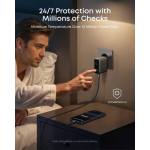 Anker Smart Display fali töltő, 100W, 5A, 1 x USB-A - 2 x USB-C, USB-C kábellel, Szürke B121BGZ1-3