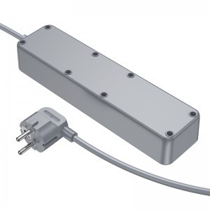 Borofone hálózati elosztó BAC9 - 3 aljzat 240V + 3xUSB + Type C - PD 20W 2 méter fekete-4