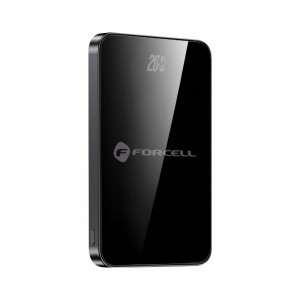FORCELL F-ENERGY F5K8 Szuper Vékony powerbank MagSafe-kompatibilis PD3.0 QC4.0 15W 5000 mAh fekete