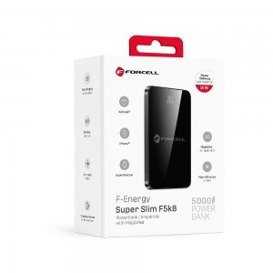 FORCELL F-ENERGY F5K8 Szuper Vékony powerbank MagSafe-kompatibilis PD3.0 QC4.0 15W 5000 mAh fekete-14