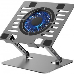 Szabályozható hűtőállvány laptophoz ART P12 1 x USB A LED alumínium