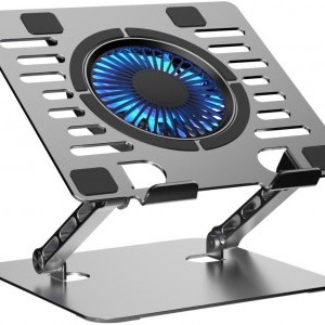 Szabályozható hűtőállvány laptophoz ART P12 1 x USB A LED alumínium-2