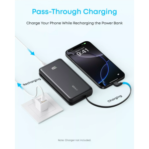 Powerbank Anker Zolo, 20000mAh, 22.5W, QC + PD, Fekete A110EH11-2