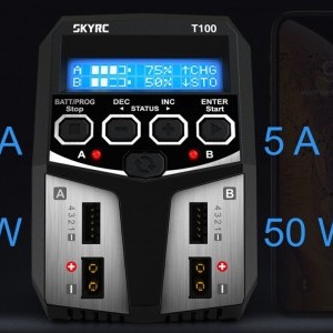 SkyRC T100 töltő 2x50W-2