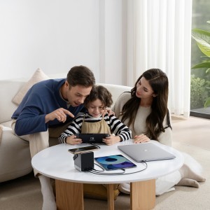 Cuktech Powerbank 300W 40000mAh vezeték nélküli töltéssel 2x USB-C + 2x USB-A - Fekete-22