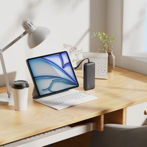 Cuktech LPB200N 40W 20000mAh Powerbank beépített kábellel - Szürke-7