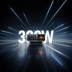 Cuktech TA3005U 300W GaN 5 az 1-ben tölőállomás Digitális Kijelzővel - Ezüst-17