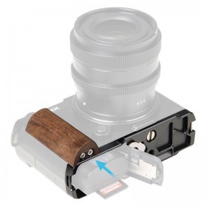 Smallrig 5945 L-Shaped Mount Plate with Wooden Handle for Panasonic S9-3