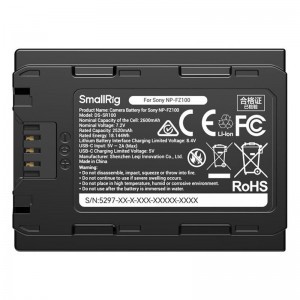 Smallrig 5297 USB-C Camera Battery with Power Display for Sony NP-FZ100-1