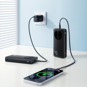 Joyroom JR-PBF14 Pro Powerbank 22.5W 20000mAh digitális kijelzővel 2x USB-A 1x USB-C - Fekete-5