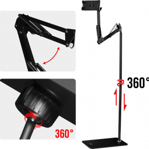 XO telefon tartóállvány C137 fekete 135cm-5