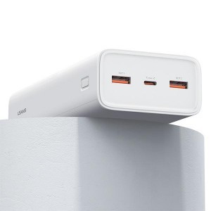 USAMS Powerbank PB68 30000mAh 65WQC3.0+PD Gyors Töltés + USB-C/USB-C kábel 100W fehér-2