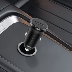Blavec autós töltő BS-01A-C Road - USB - QC 3.0 18W USB-C kábellel (CCBS01ACR-UB) fekete-1