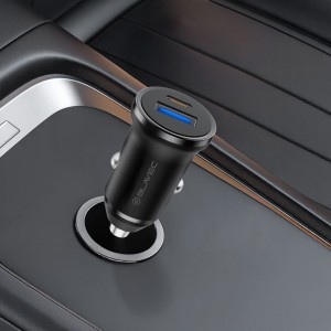 Blavec autós töltő BS-01B-C Road - USB + C típus - QC 3.0 18 W PD 20 W C típus - C típus kábellel (CCBS01BCR-UCB) fekete-1