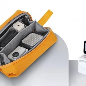 Tárolótáska Sunnylife DJI OSMO 360/ Insta360 GO Ultra/ OP 3/ sportkamerához, okostelefonhoz (sárga)-2